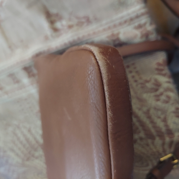 VTG Fossil 100% Genuine Brown Leather Crossbody/Shoulder Bag. Adjustable Strap - Picture 9 of 14